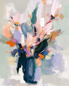 Buchet abstract in vaza inchisa