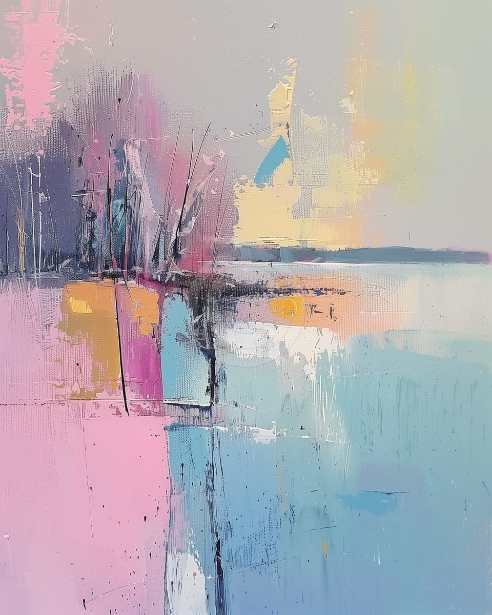 Tablou Peisaj semi abstract