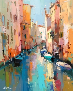 Canal venetian in lumina de dupa-amiaza