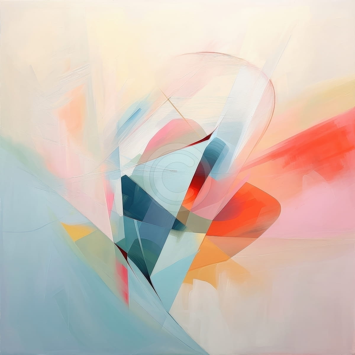 Tablou Compozitie abstracta in tonuri pastel