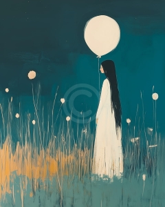 Fata cu balon alb