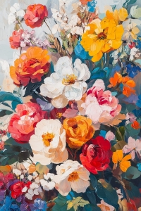 Buchet floral in culori vibrante