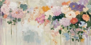 Gradina de flori in culori pastel